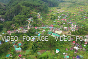 Aerial view town of Sagada, located