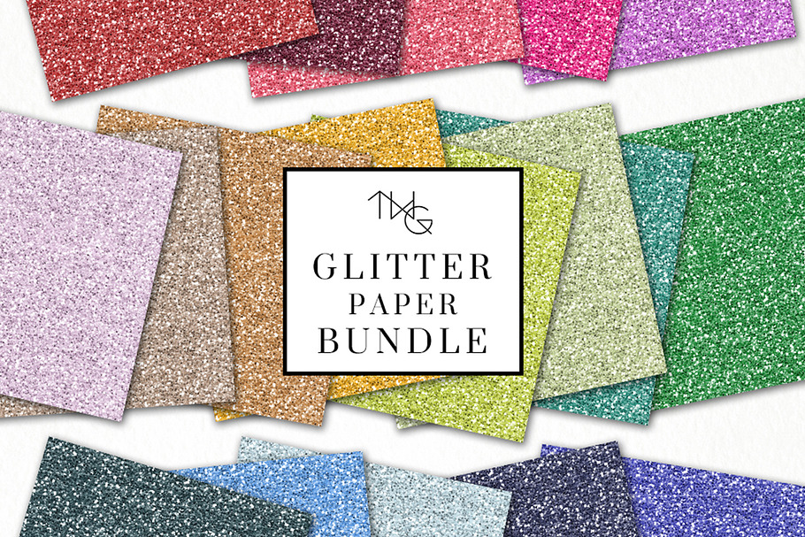 Glitter Paper Bundle 80 Colors in Textures - product preview 8