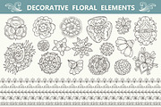 Decorative floral elements