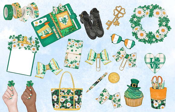 St Patricks Day Planner clipart in Illustrations - product preview 1