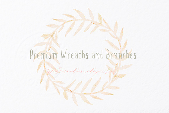 Premium Wreaths and branches in Illustrations - product preview 2