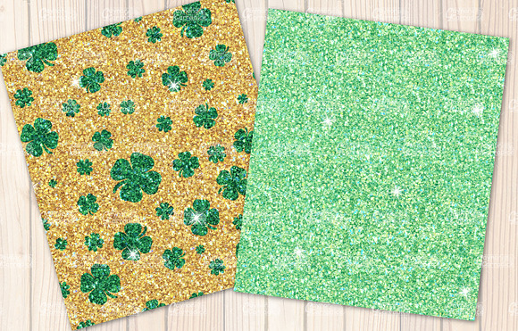St Patricks day Seamless Glitters in Textures - product preview 2