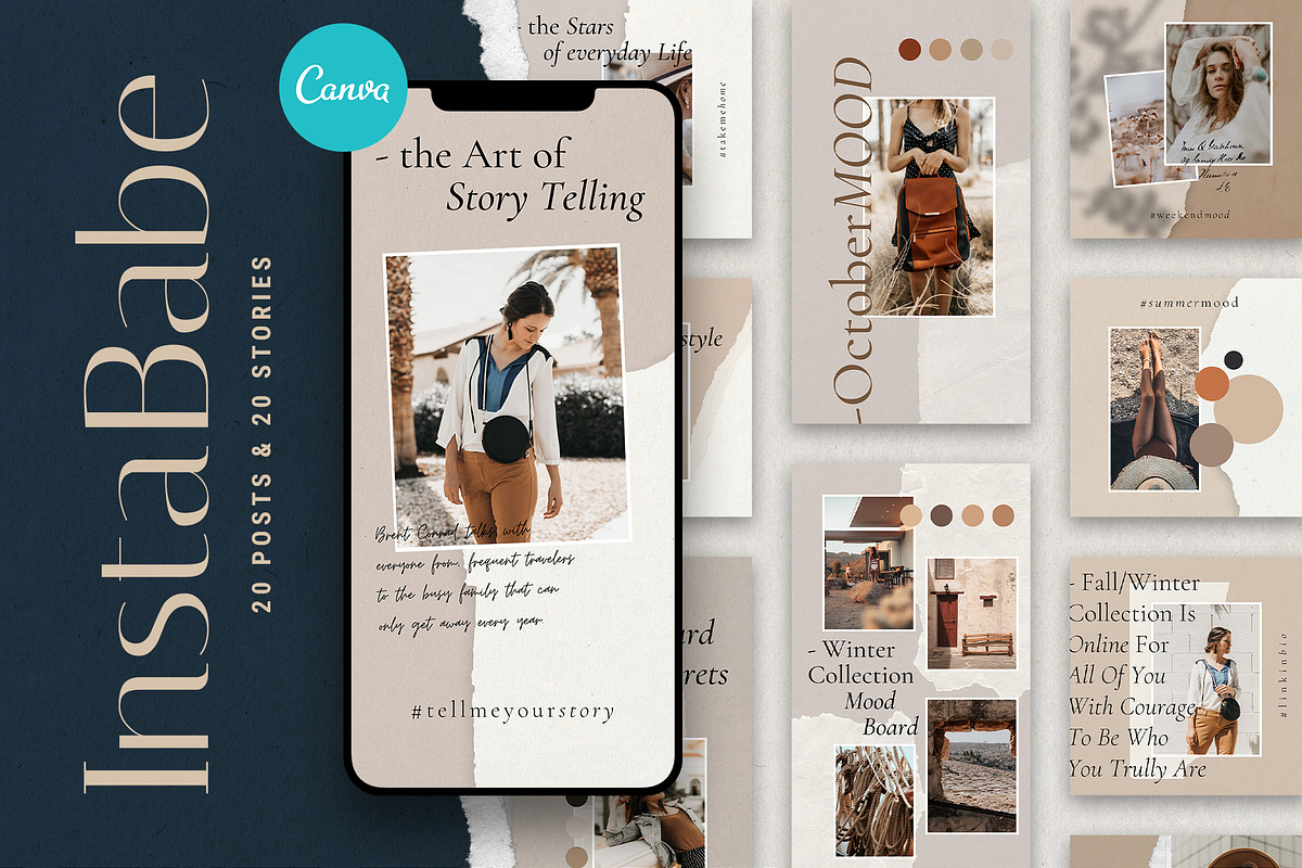 #InstaBabe - Canva Posts & Stories in Instagram Templates - product preview 8