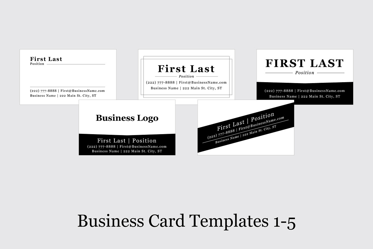 Business Card Templates 1-5 in Business Card Templates - product preview 8