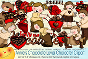 Chocolate Lover Characters Clipart