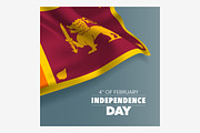 Sri Lanka independence day vector