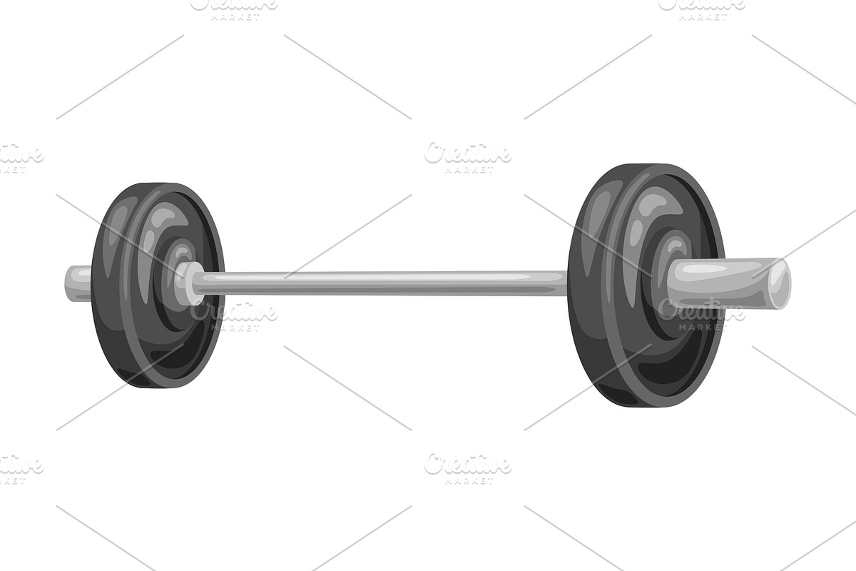 Illustration of athletic barbell in Illustrations - product preview 8