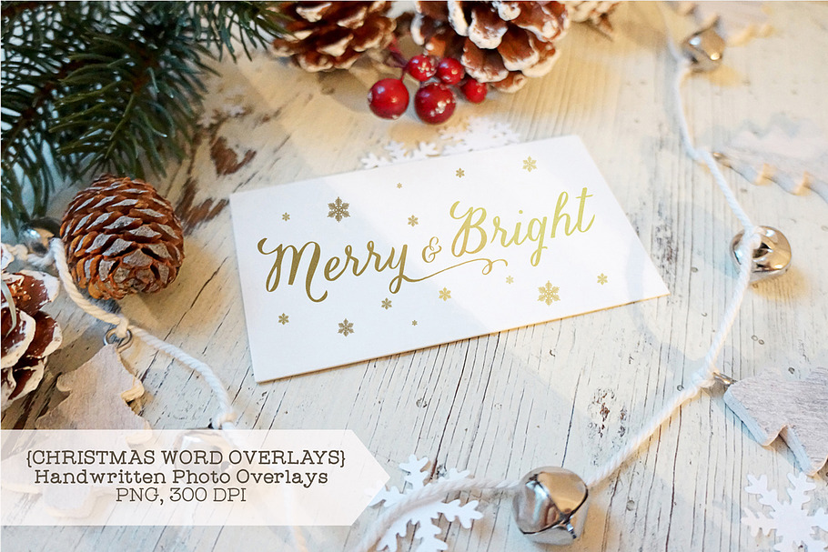 Christmas Word Overlays in Card Templates - product preview 8