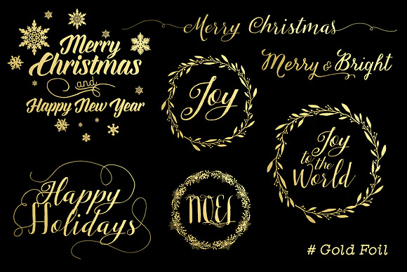 Christmas Word Overlays in Card Templates - product preview 1