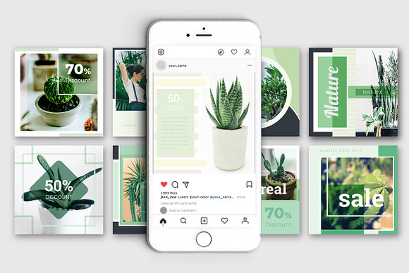 Beauty & Nature Social Media Pack in Instagram Templates - product preview 3