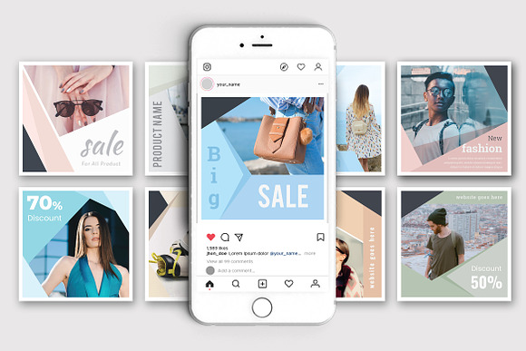 Sale Social Media Pack in Instagram Templates - product preview 4