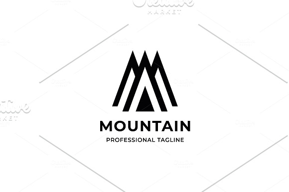 Mountain Letter M Logo in Logo Templates - product preview 2