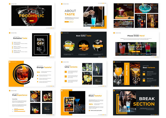FoodHolic - Google Slides Template in Google Slides Templates - product preview 1