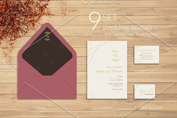Simply Elegant Wedding Invitation in Wedding Templates - product preview 1