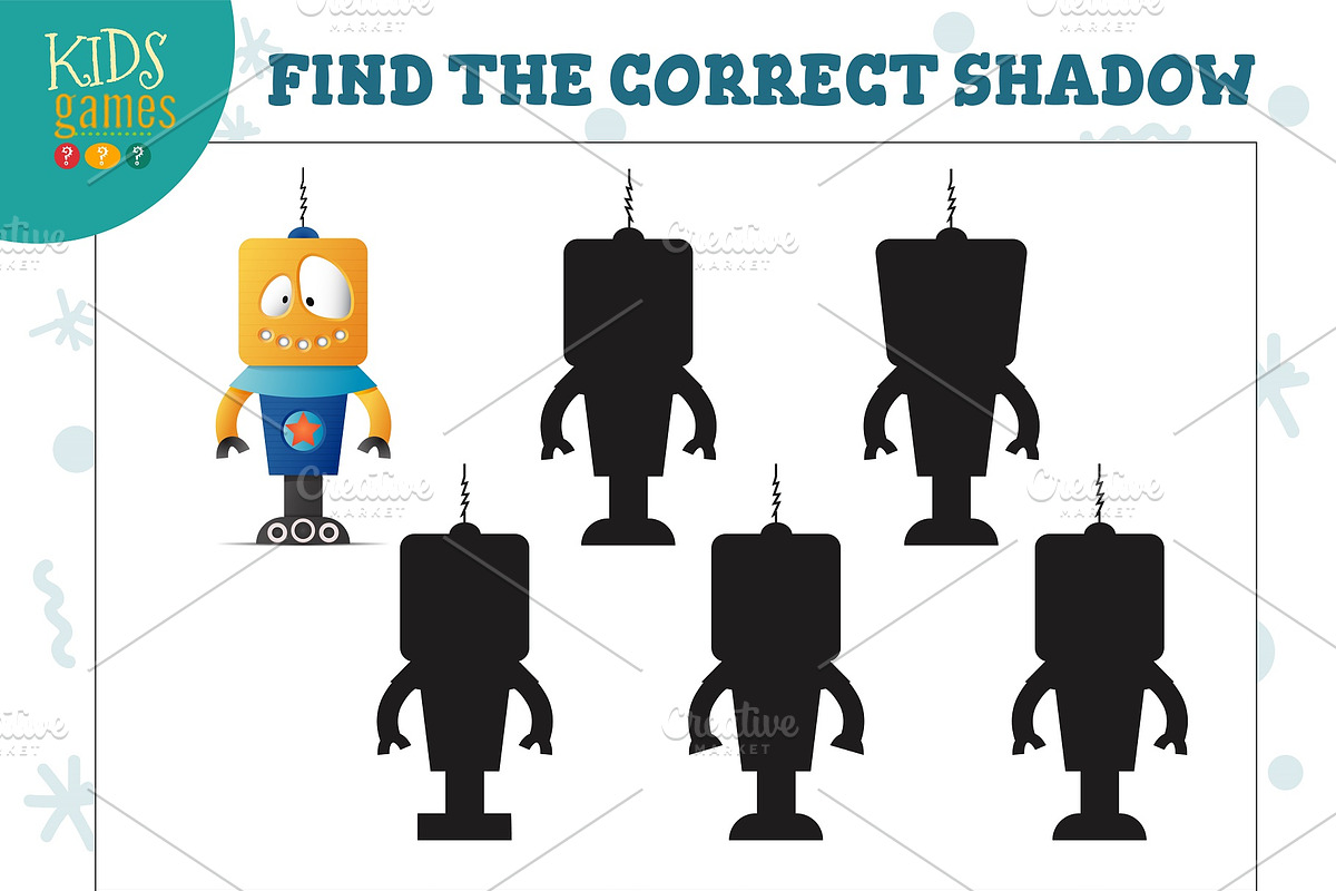 Find the correct shadow game vector in Illustrations - product preview 8