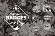 6 Adventure Vintage Badges Emblems