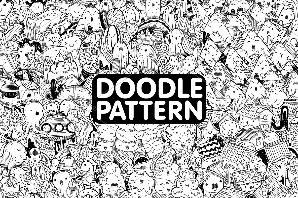 Doodle Pattern Bundle in Patterns - product preview 8