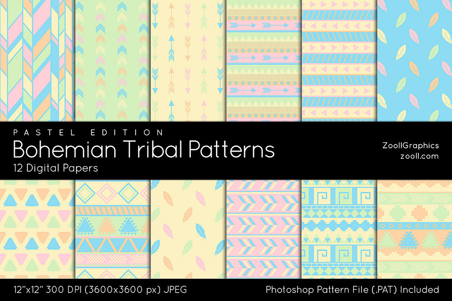 Bohemian Tribal Digital Papers in Patterns - product preview 8