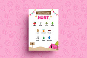 Camping Tent Scavenger Hunt Template