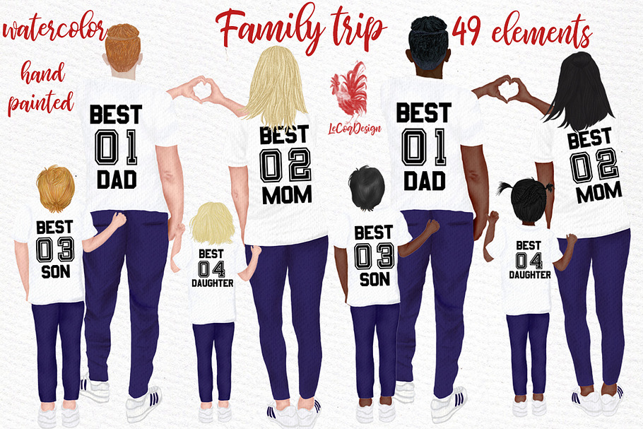 Family clip art Parents and Kids