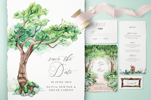 Fairytale Forest Wedding Invitations