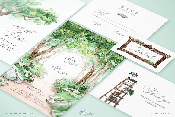 Fairytale Forest Wedding Invitations in Wedding Templates - product preview 3