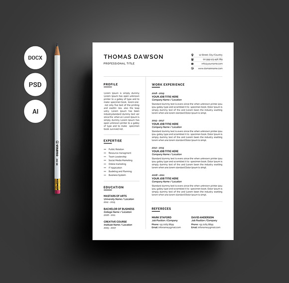 Resume/CV + Cover Letter in Resume Templates - product preview 1