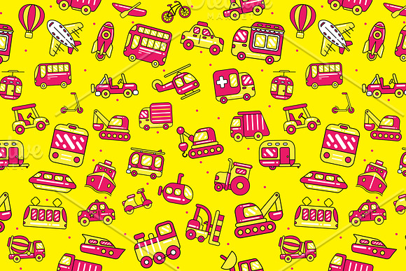 Transport Seamless Pattern in Patterns - product preview 4