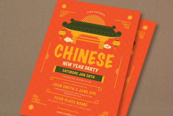 Chinese New Year Event Flyer in Flyer Templates - product preview 2