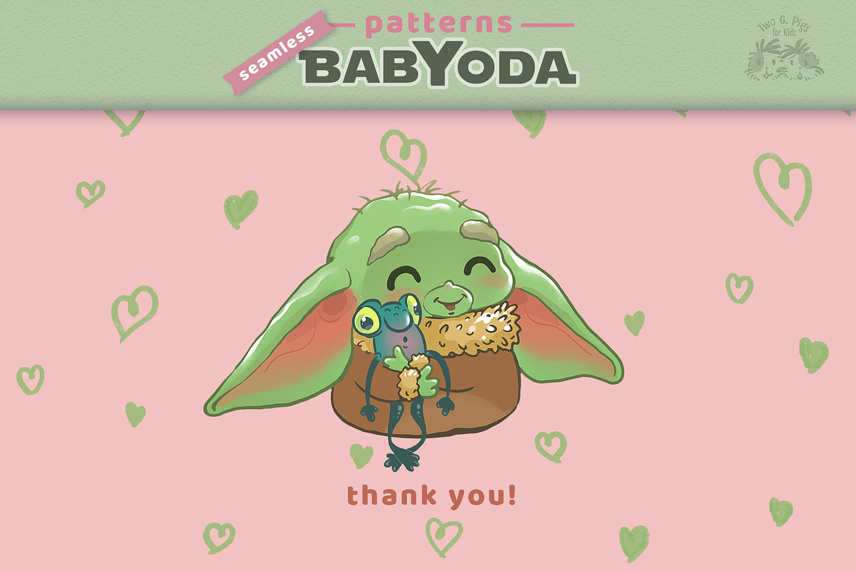 Baby Yoda seamless patterns in Patterns - product preview 4