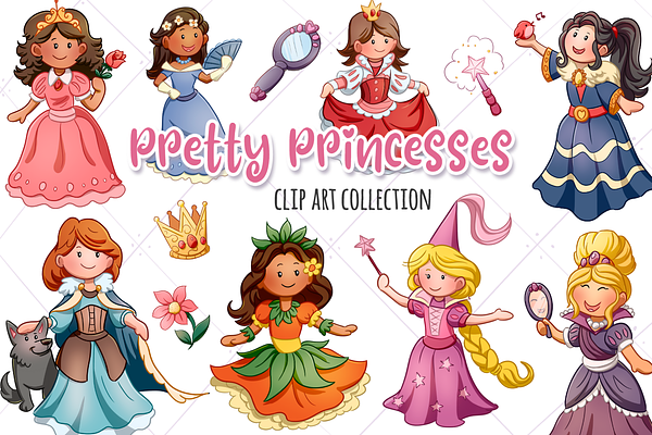 Pretty Princesses Clipart Collection