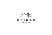 bridge logo vector icon illustration