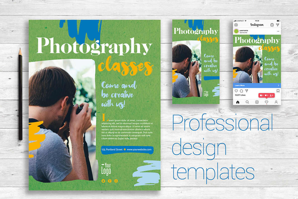 Modern Photography class templates in Flyer Templates - product preview 8