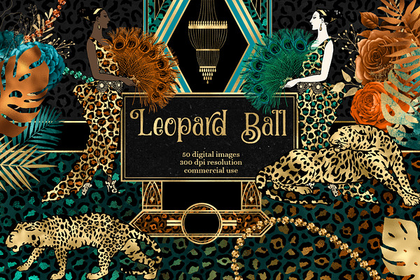 Leopard Ball Digital Scrapbook Kit
