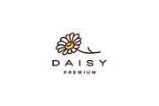 daisy flower logo vector icon