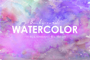 50% OFF 100 Watercolor Backgrounds 2
