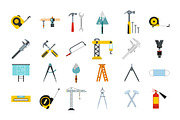 Construction tools icon set