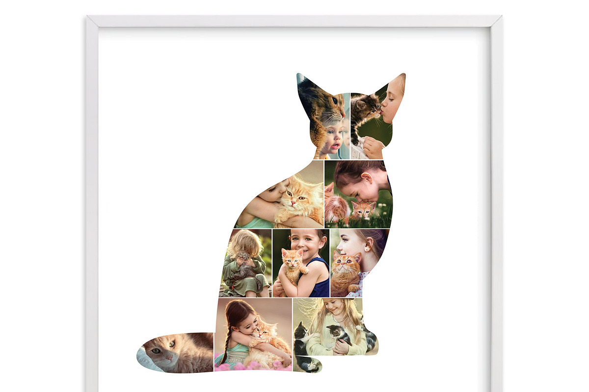 Cat photo collage, Pet photo collage in Stationery Templates - product preview 8