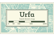 Urfa Turkey City Map in Retro Style.