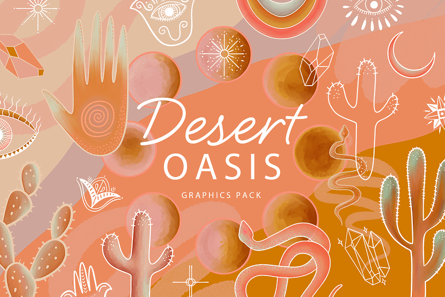 Desert Oasis Graphic Pack in Illustrations - product preview 8