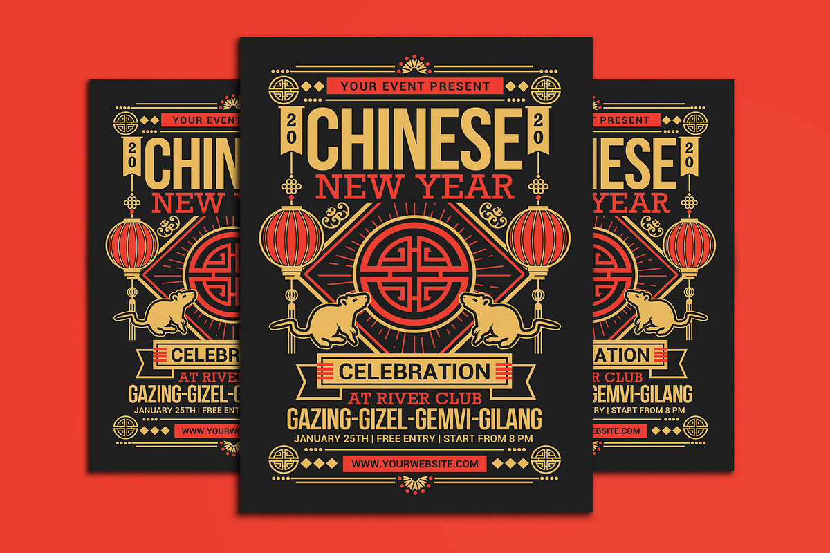 Chinese New Year 2020 in Flyer Templates - product preview 8