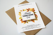 Happy Thanksgiving Card Template