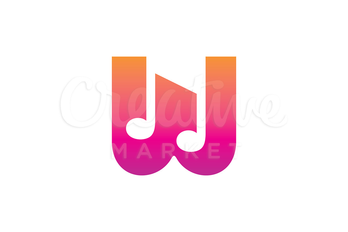 W Music Logo in Logo Templates - product preview 8