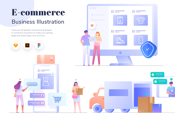 E-commerce Business Illustration KIT in Illustrations - product preview 10