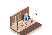 Water delivery isometric background