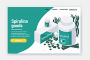Spirulina isometric page web site