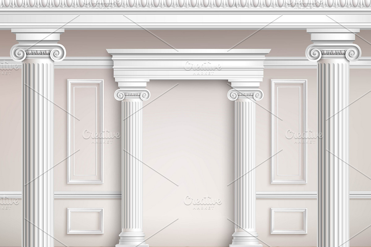Classic hall design in Illustrations - product preview 8