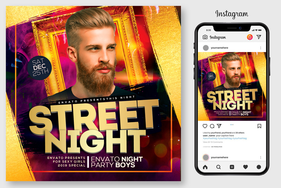 Street Night Party Flyer