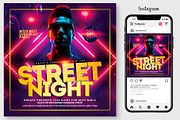 Street Night Party Flyer Template