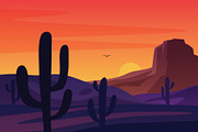 Arizona Desert sunset landscape